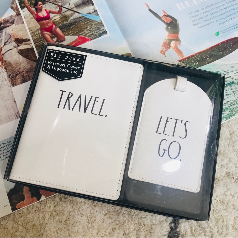BRAND NEW Rae Dunn Travel Let’s Go Passport Cover